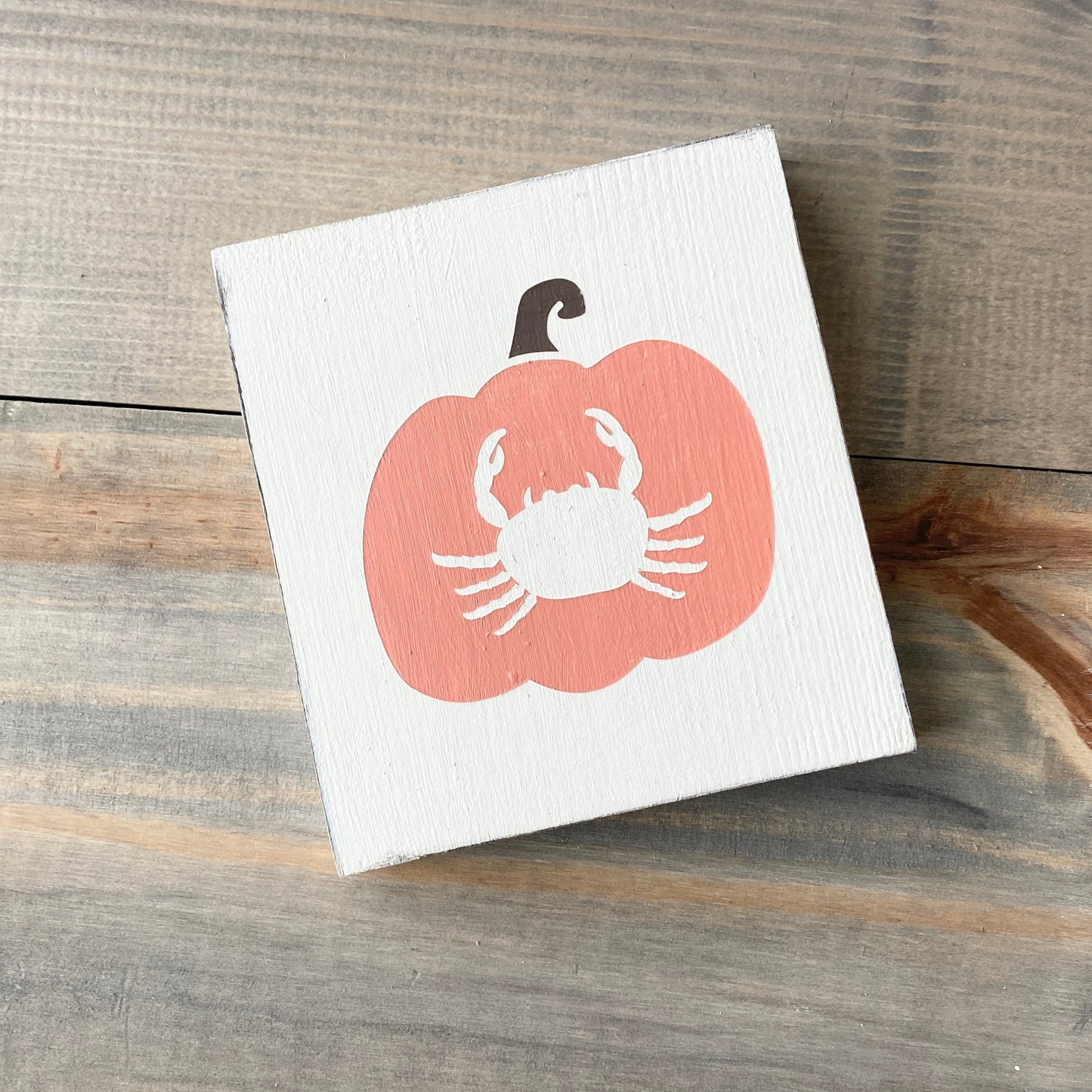 Crab Pumpkin Sign