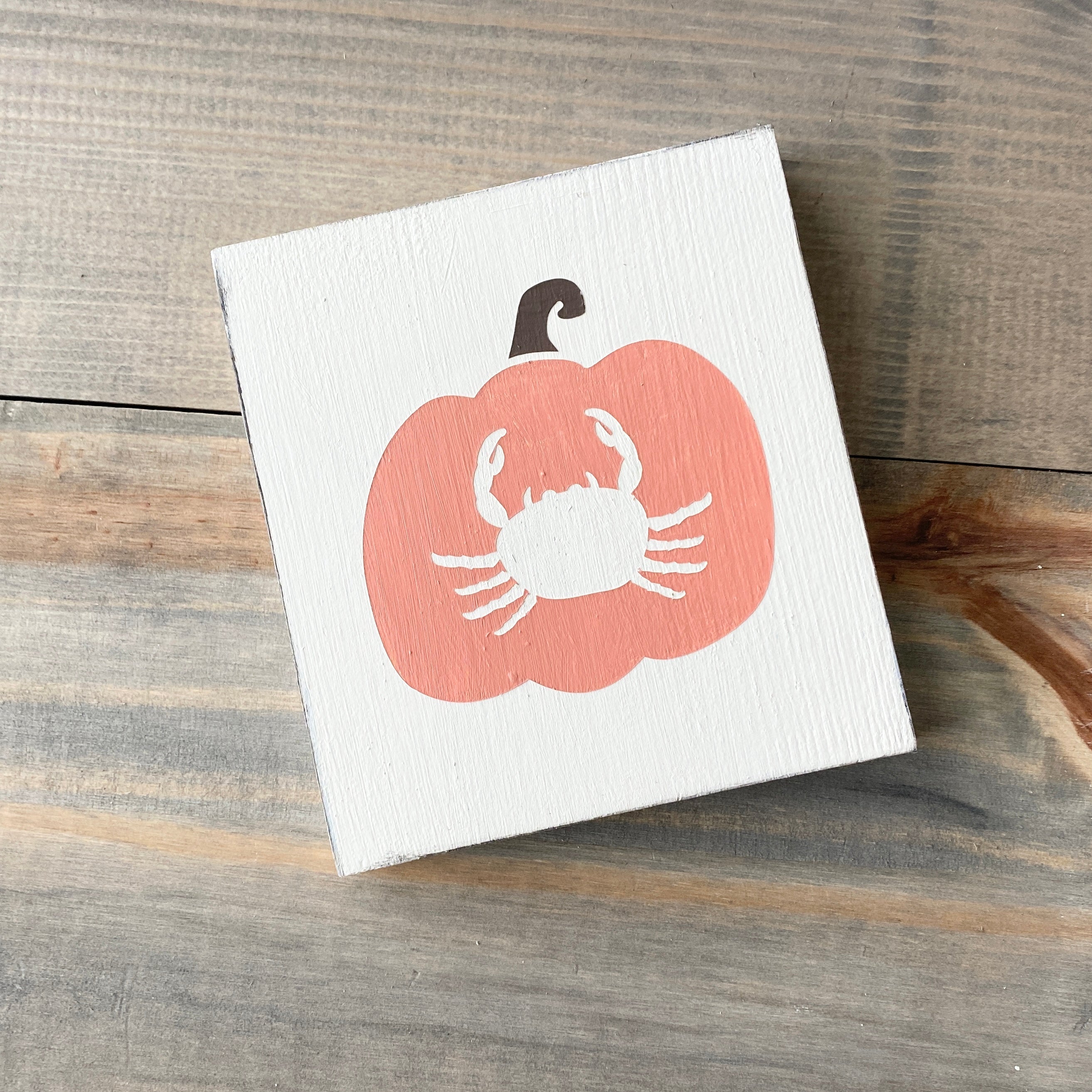 Crab Pumpkin Sign