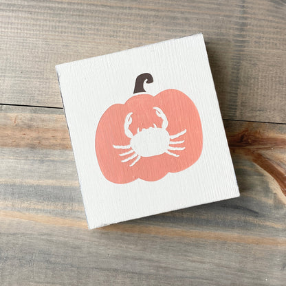 Crab Pumpkin Sign