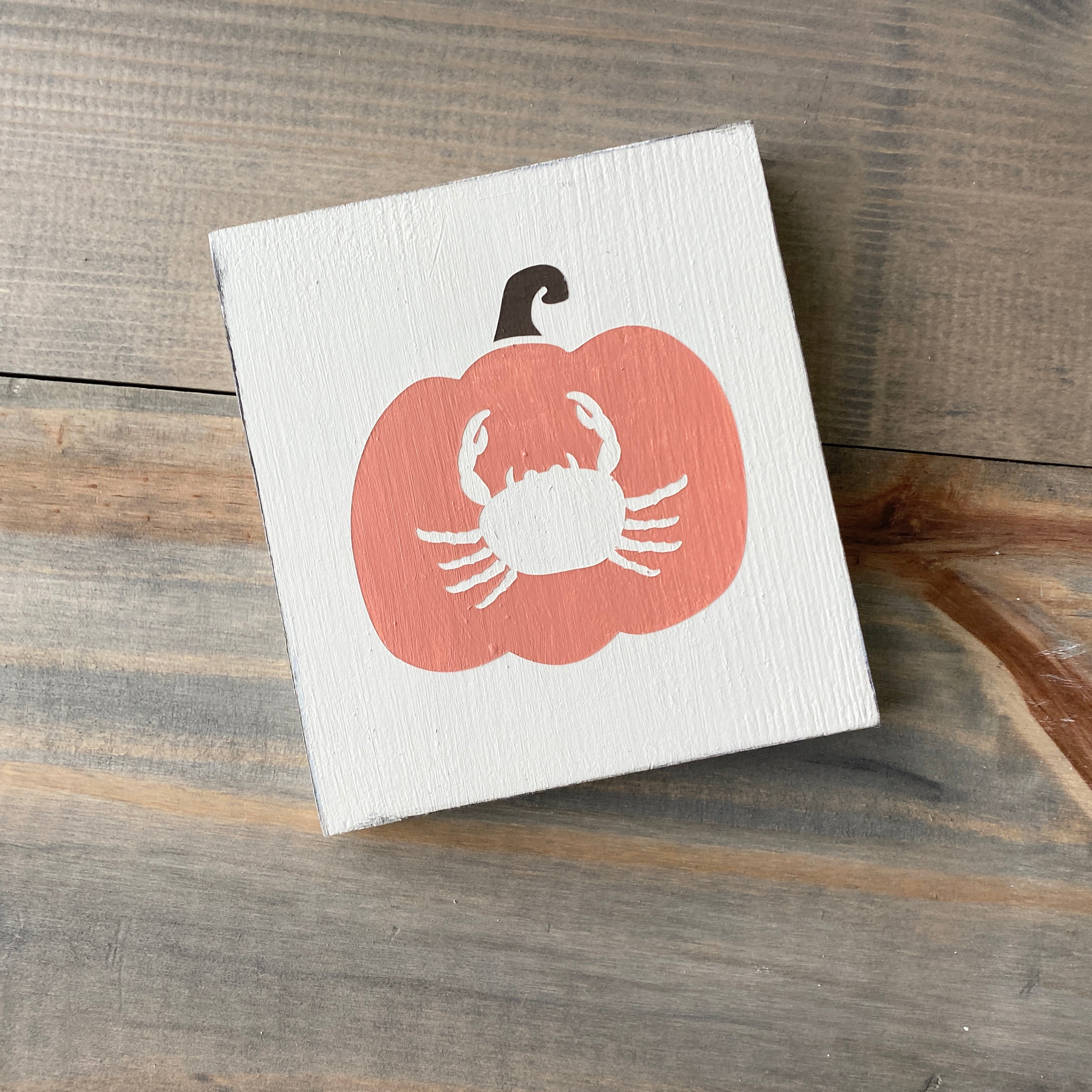 Crab Pumpkin Sign