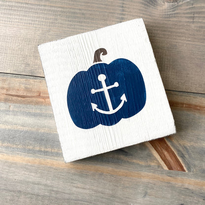 Anchor Pumpkin Sign