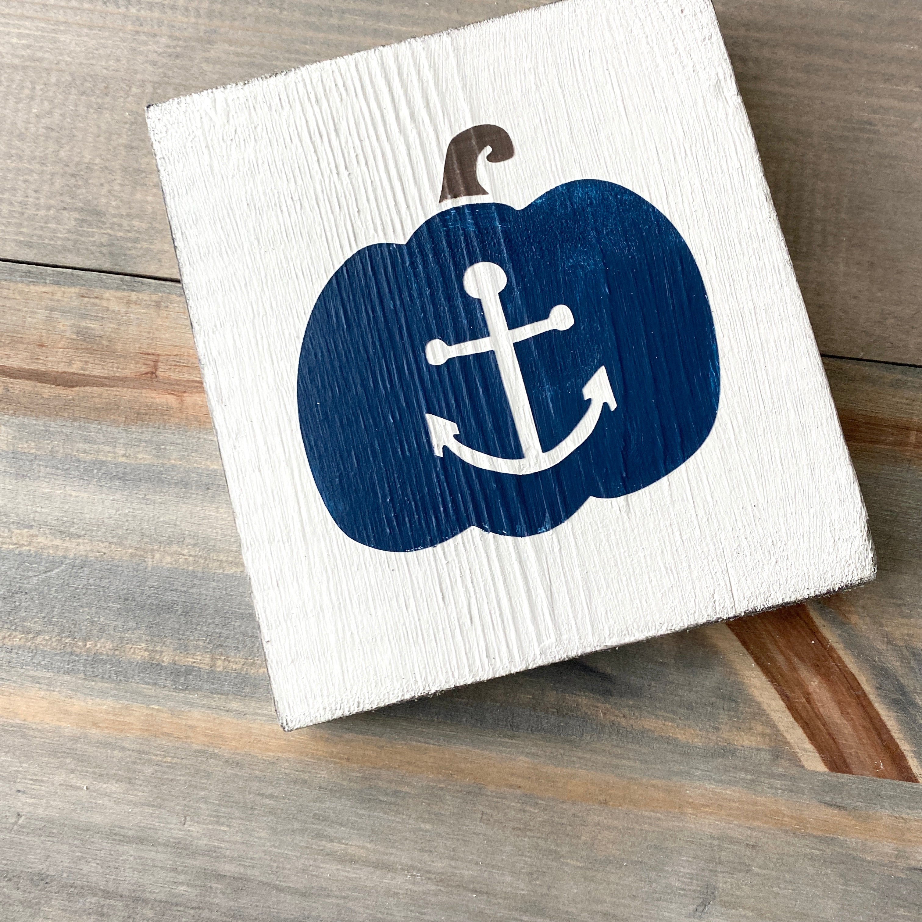 Anchor Pumpkin Sign