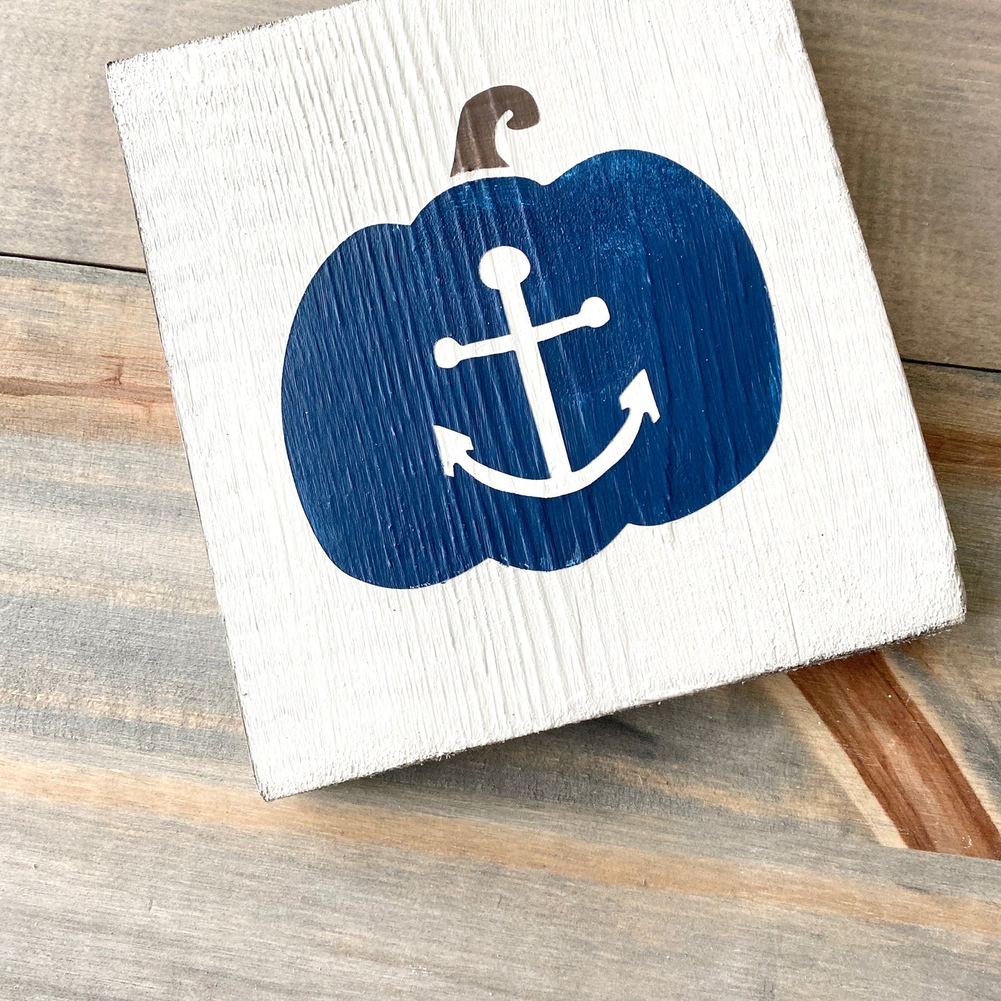 Anchor Pumpkin Sign