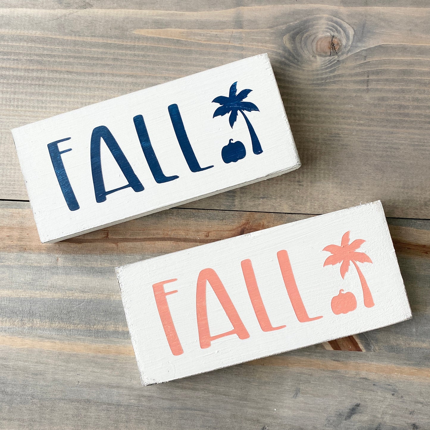 Fall Palm Tree Sign, 8 x 3.5 in