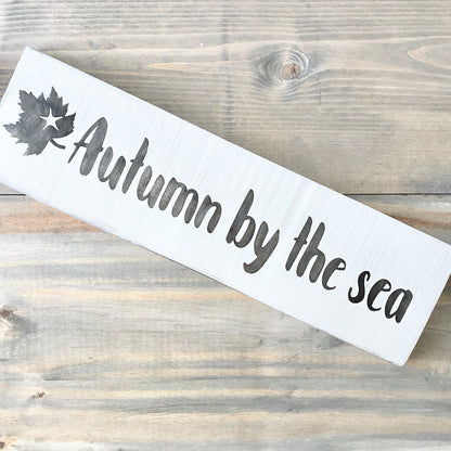 Autumn By The Sea Sign, 20 x 6 in