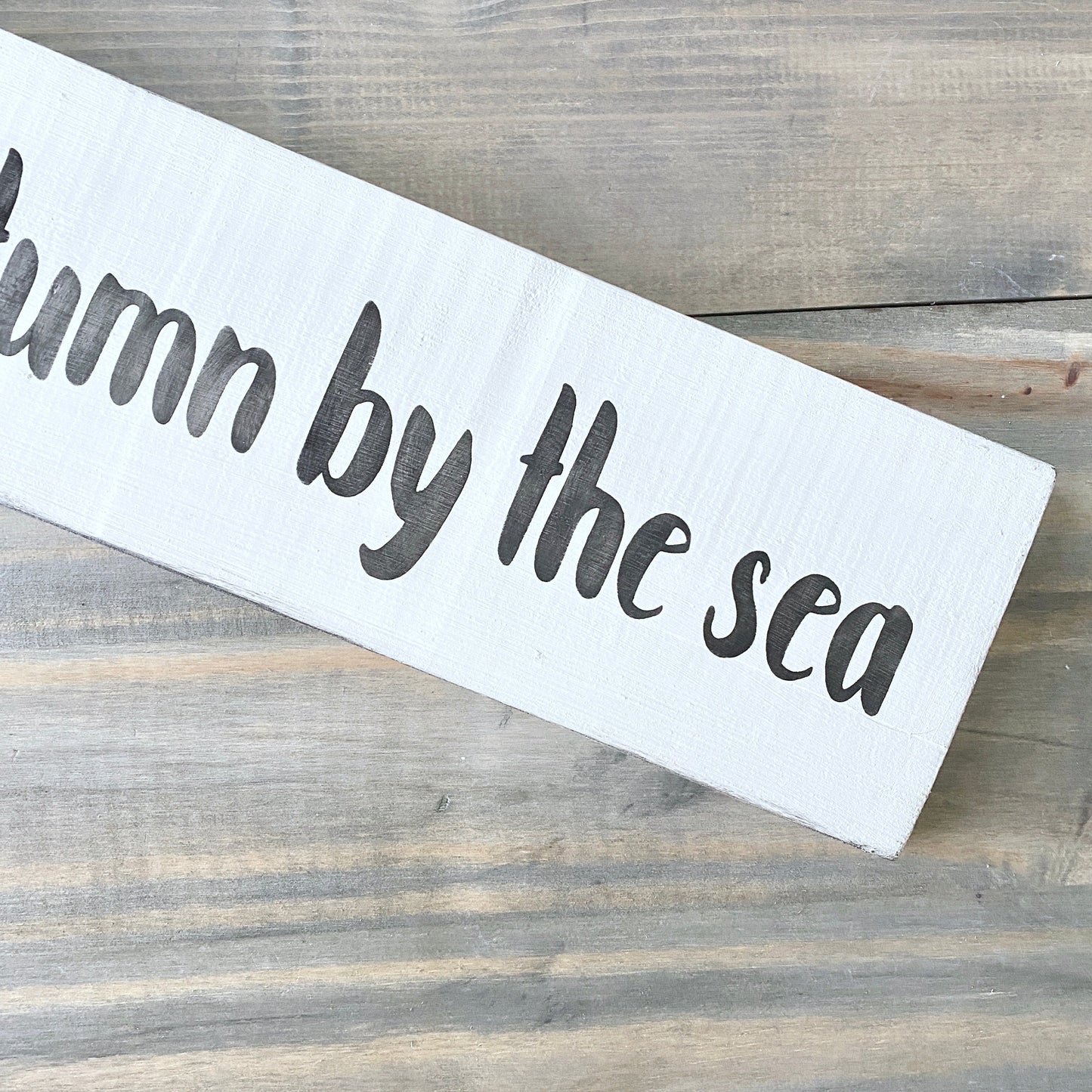 Autumn By The Sea Sign, 20 x 6 in