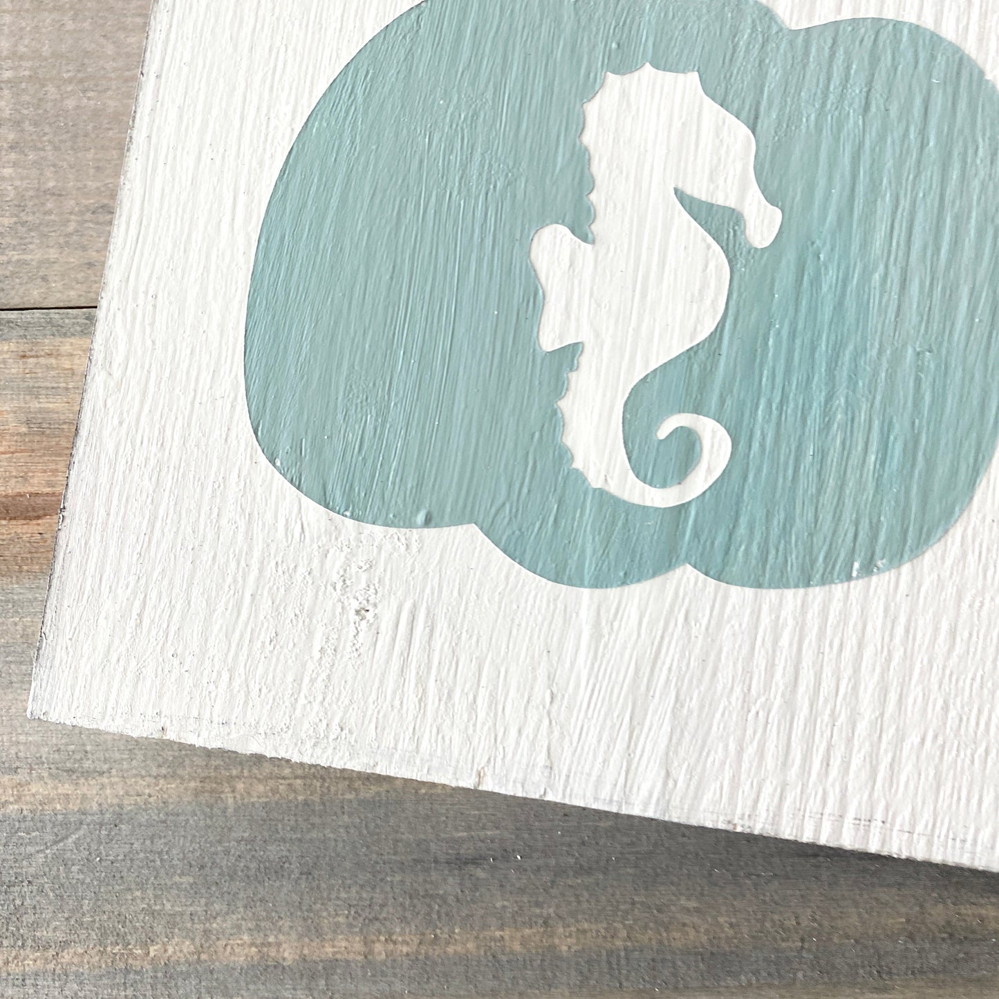 Seahorse Pumpkin Sign, 6 x 6in