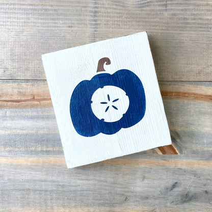 Sand Dollar Pumpkin Sign, 6 x 5.5in