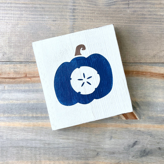 Sand Dollar Pumpkin Sign, 6 x 5.5in