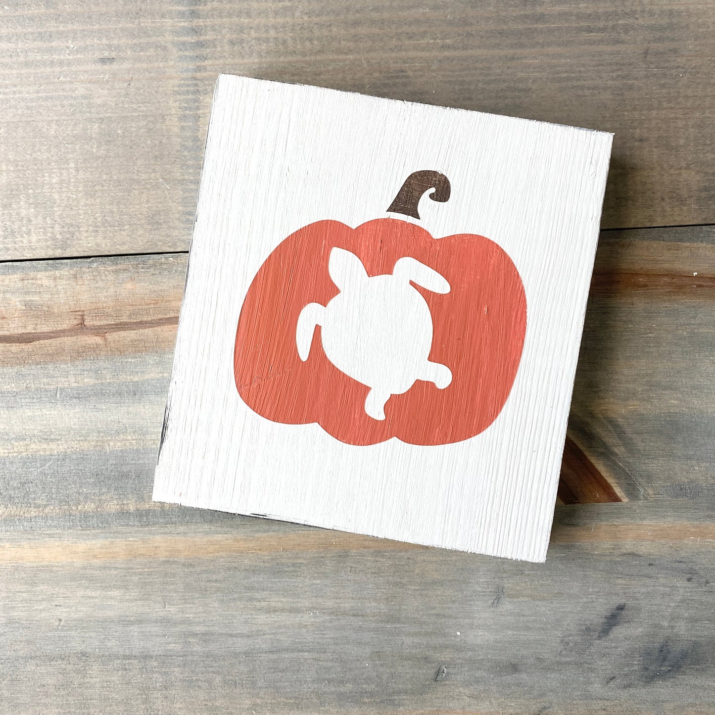 Sea Turtle Pumpkin Sign, 6 x 6in
