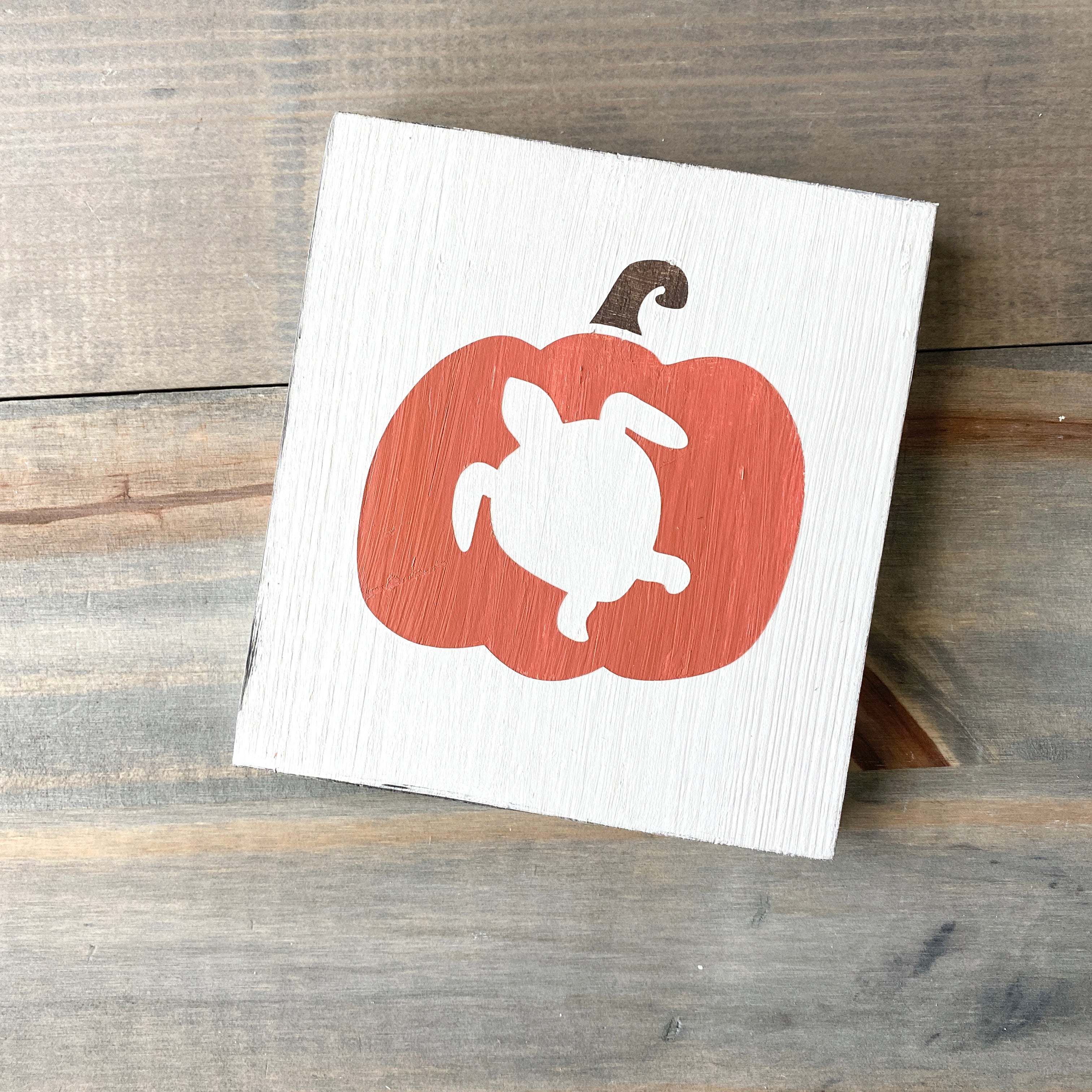 Sea Turtle Pumpkin Sign, 6 x 6in