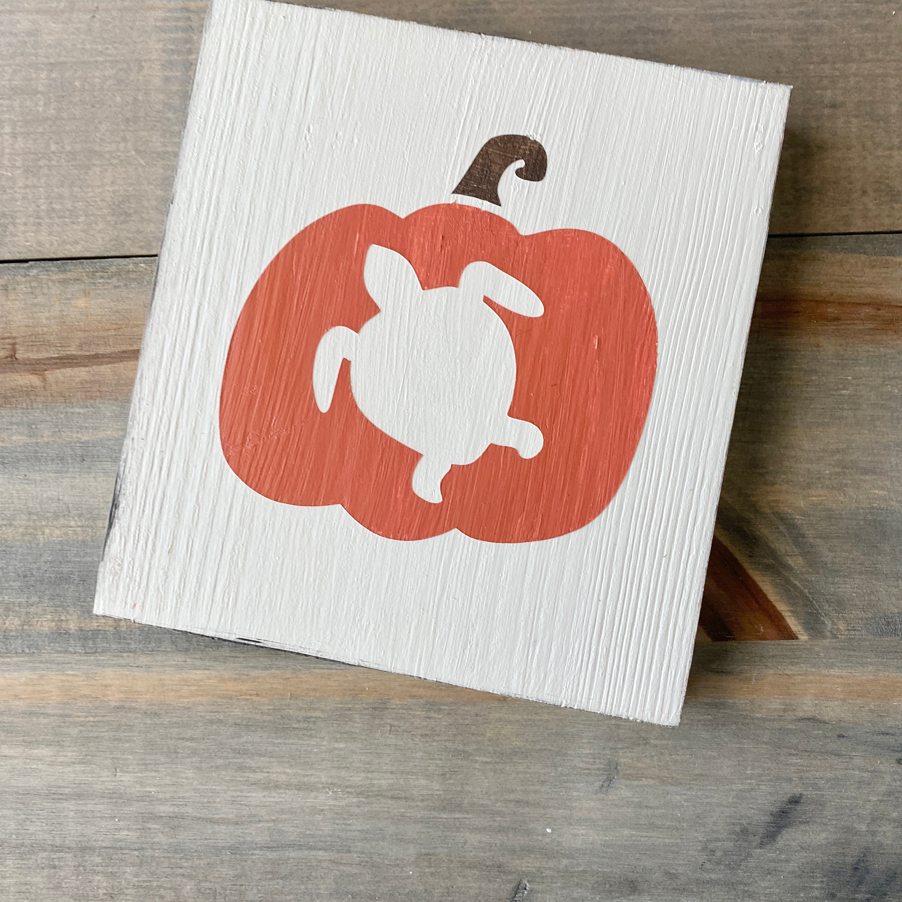 Sea Turtle Pumpkin Sign, 6 x 6in