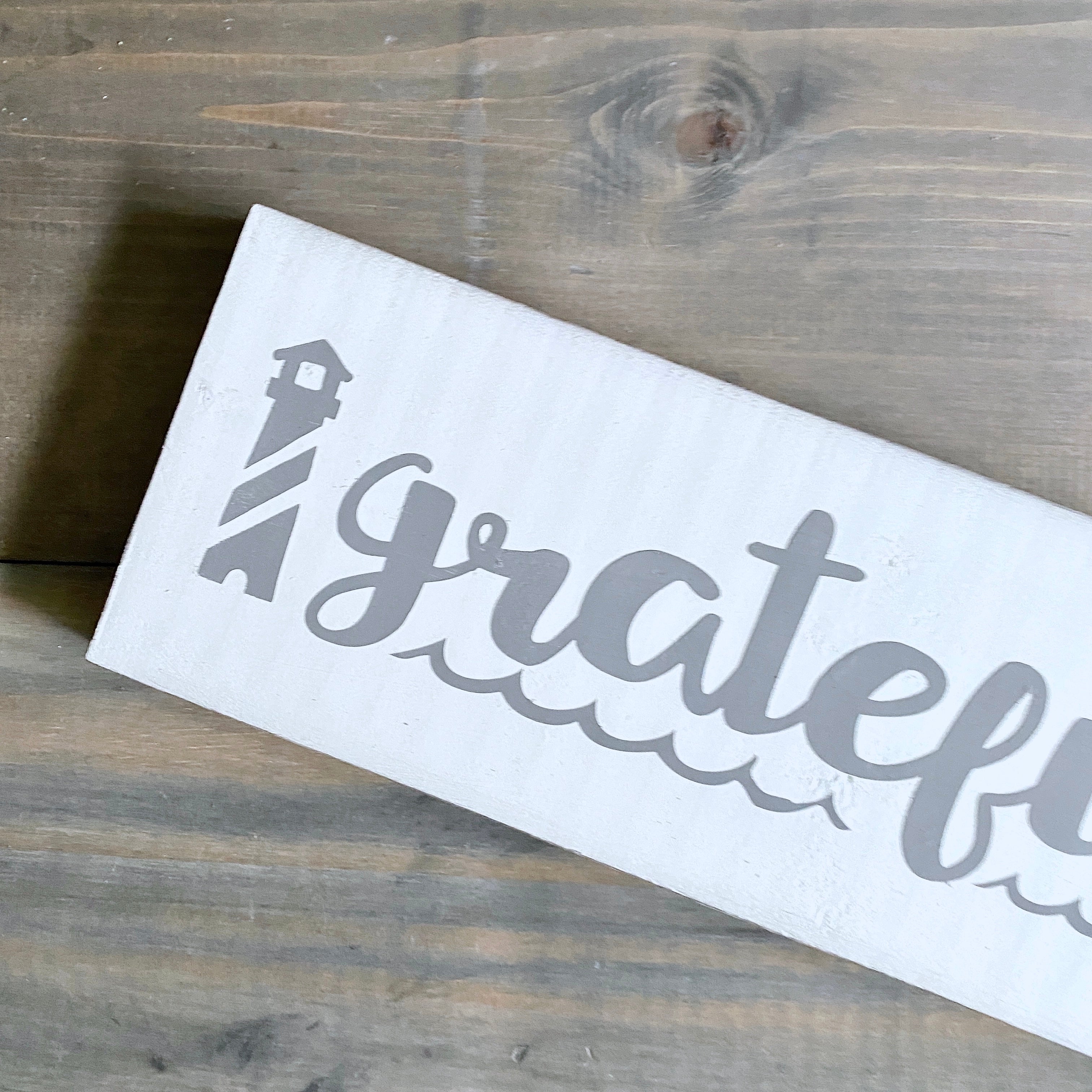 Grateful Lighthouse Sign