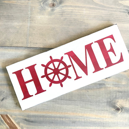 Ship Wheel Home Sign