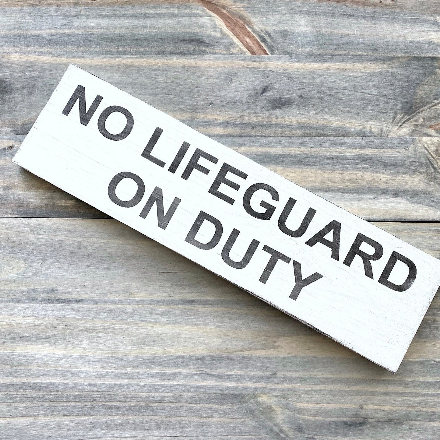 No Lifeguard On Duty Sign