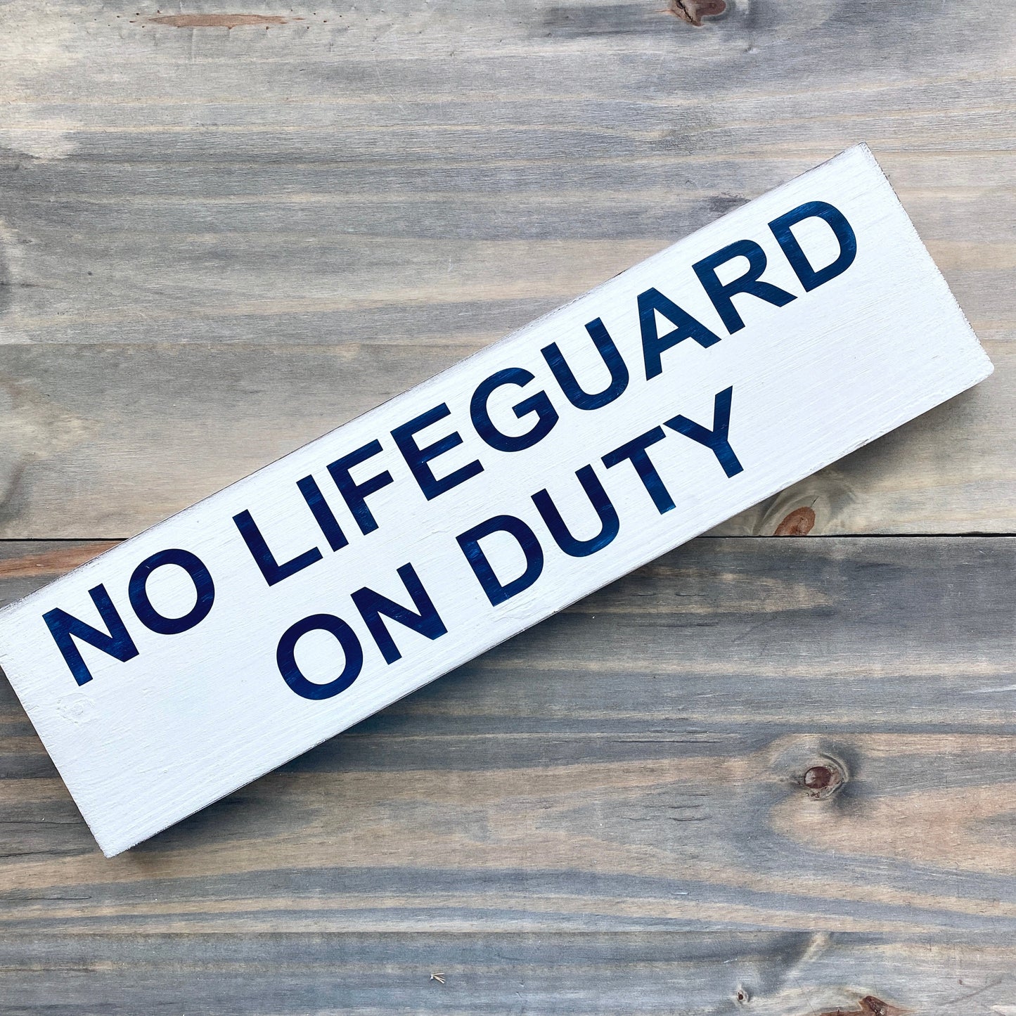 No Lifeguard On Duty Sign