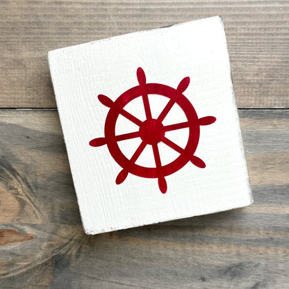 Ship Wheel Sign