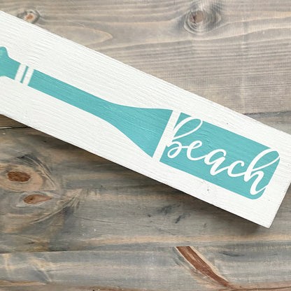 Beach Boat Oar Sign