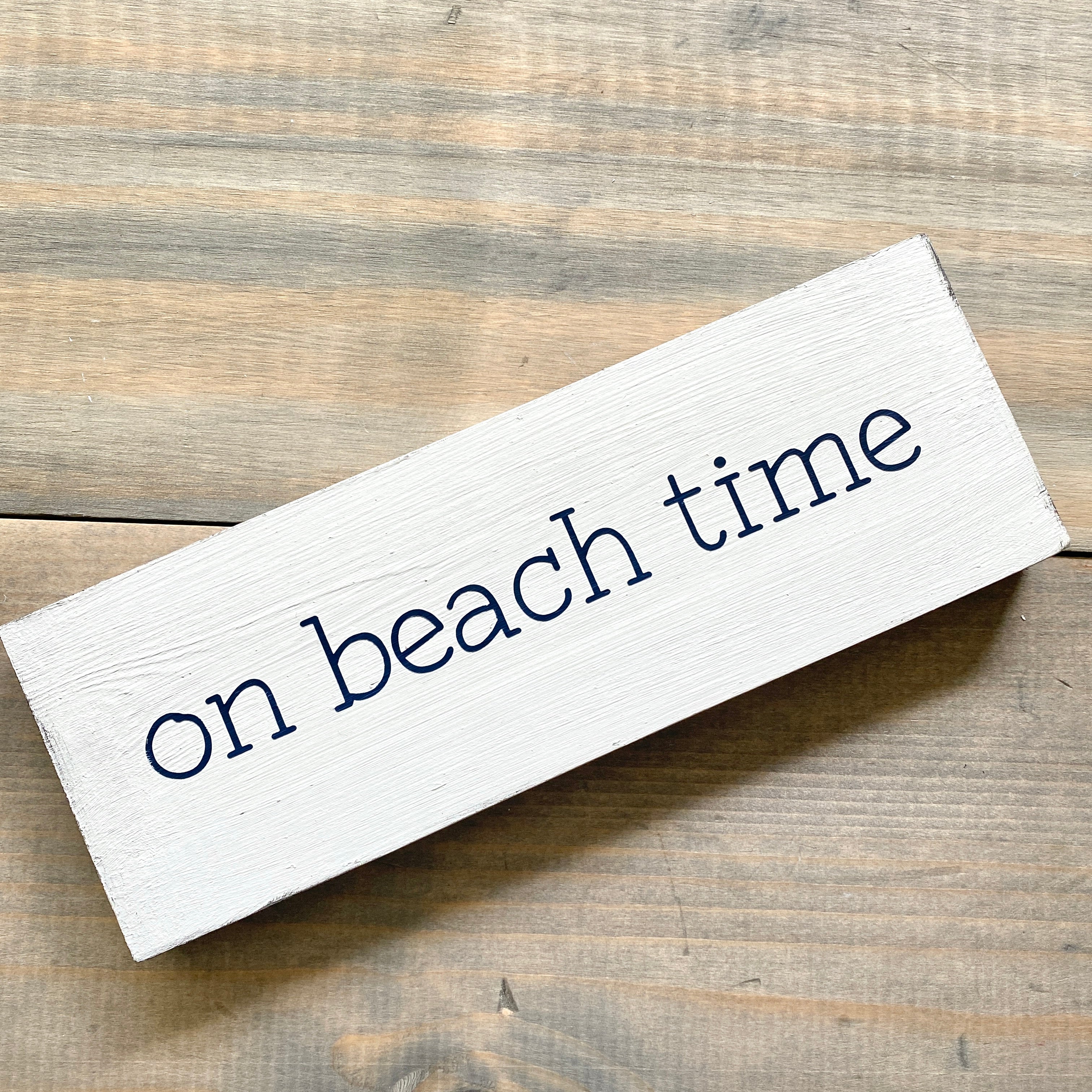 On Beach Time Sign
