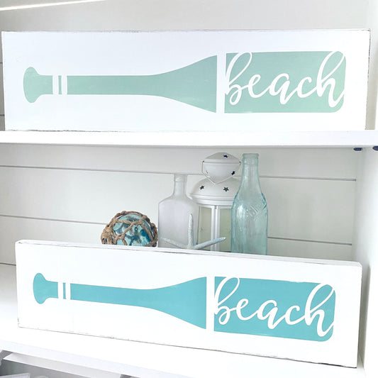 Beach Boat Oar Sign
