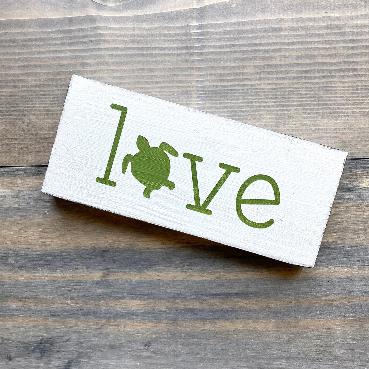 Small Love Sea Turtle Sign
