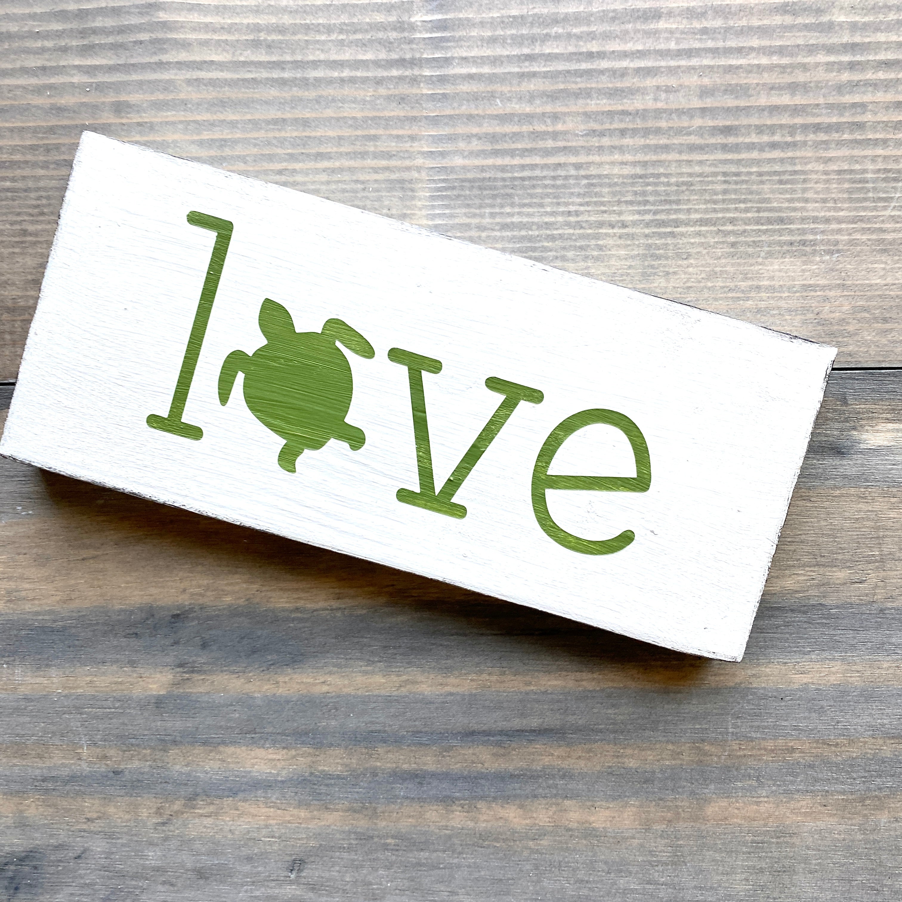 Small Love Sea Turtle Sign