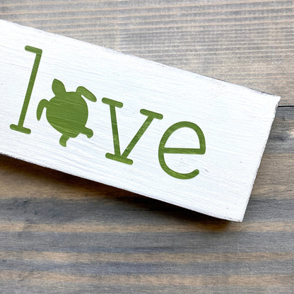 Small Love Sea Turtle Sign