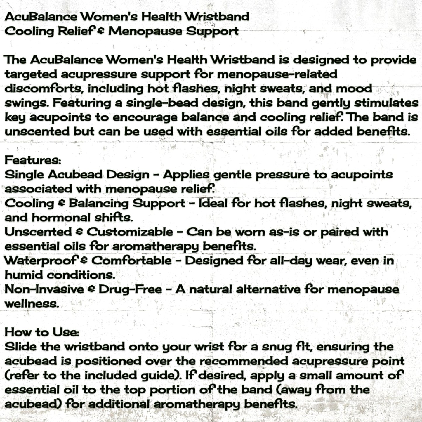 Cooling Menopause Bracelet – Hot Flash & Mood Balance Support