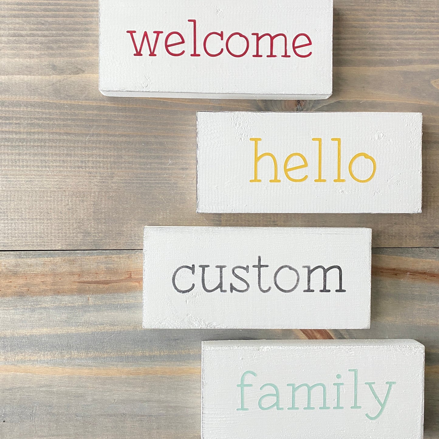 CUSTOM Small Word Sign