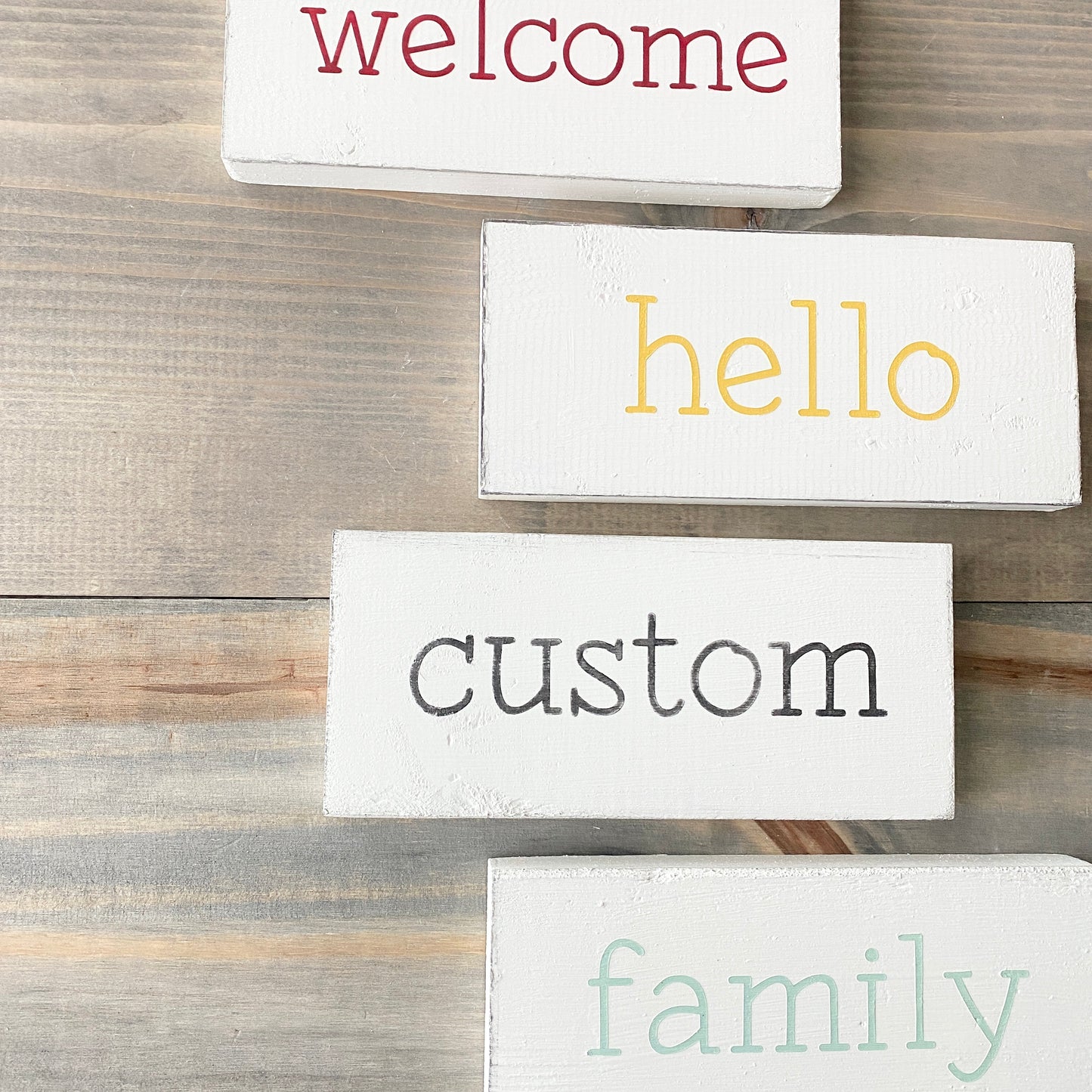 CUSTOM Small Word Sign