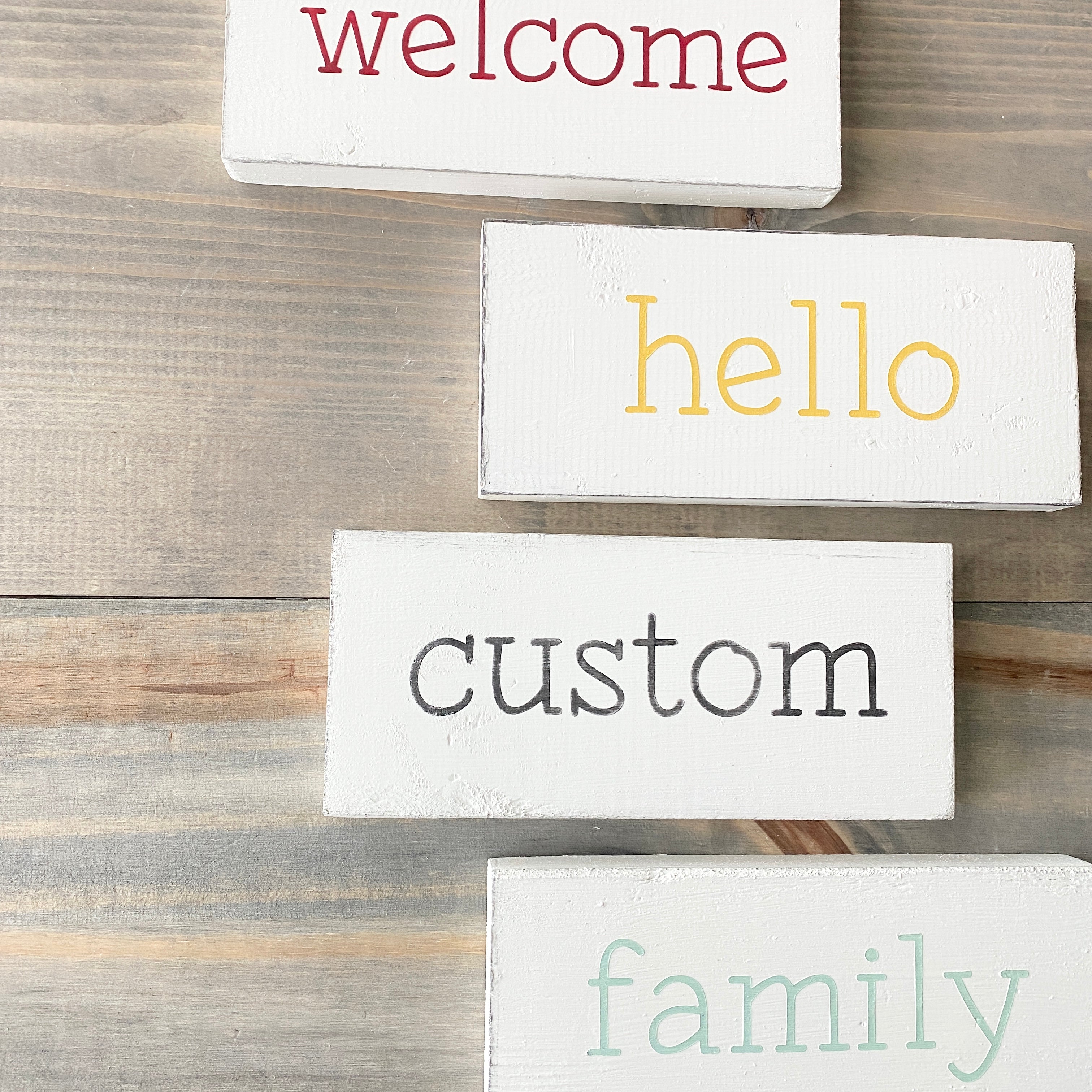 CUSTOM Small Word Sign