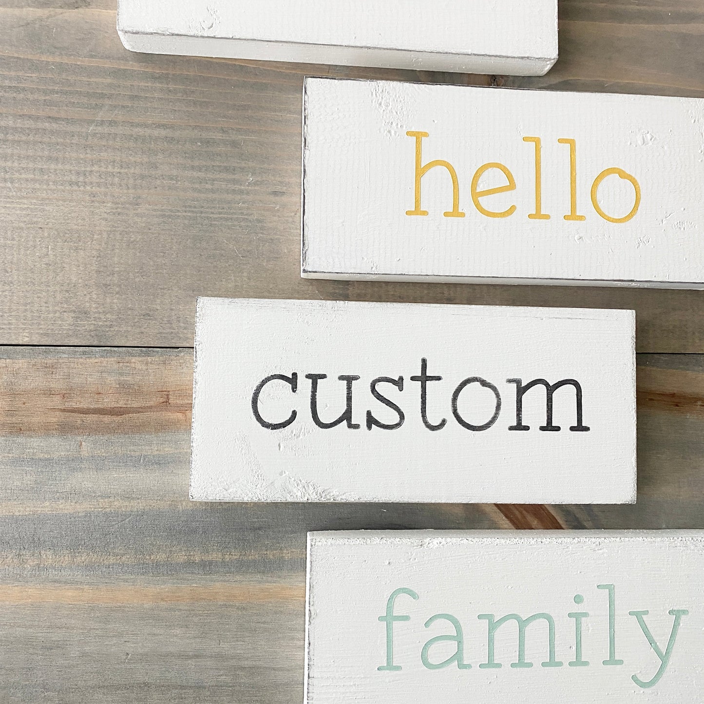 CUSTOM Small Word Sign