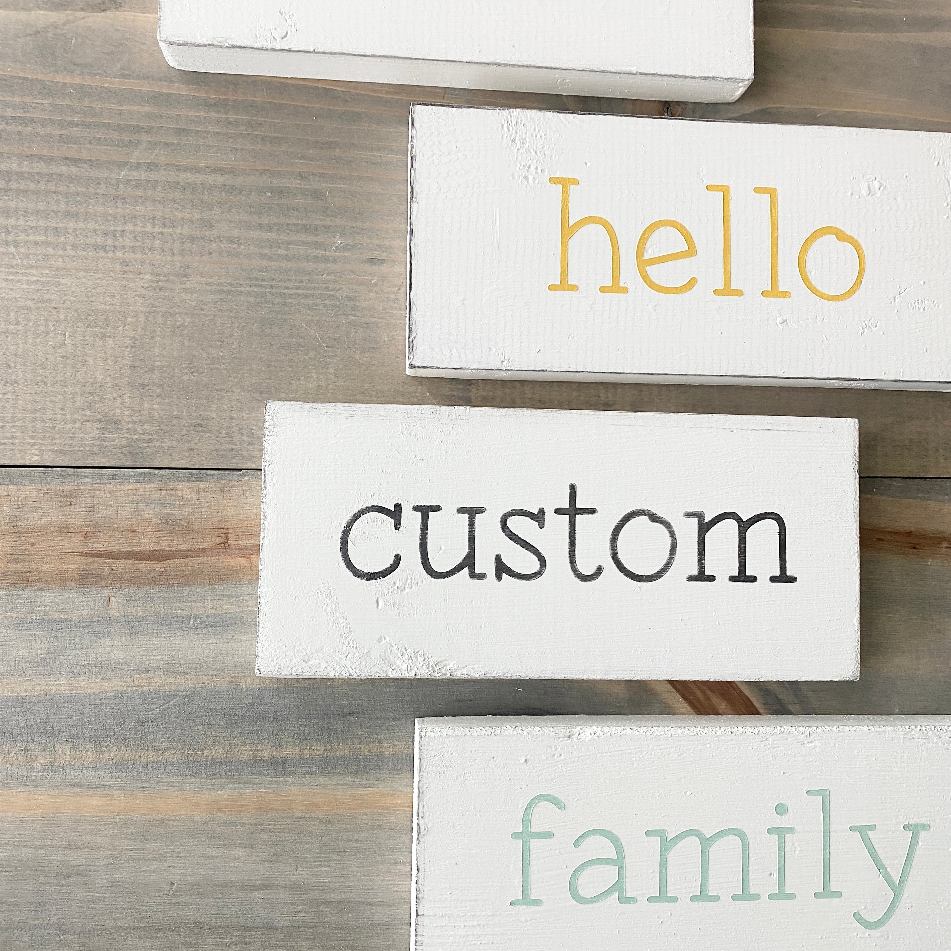 CUSTOM Small Word Sign