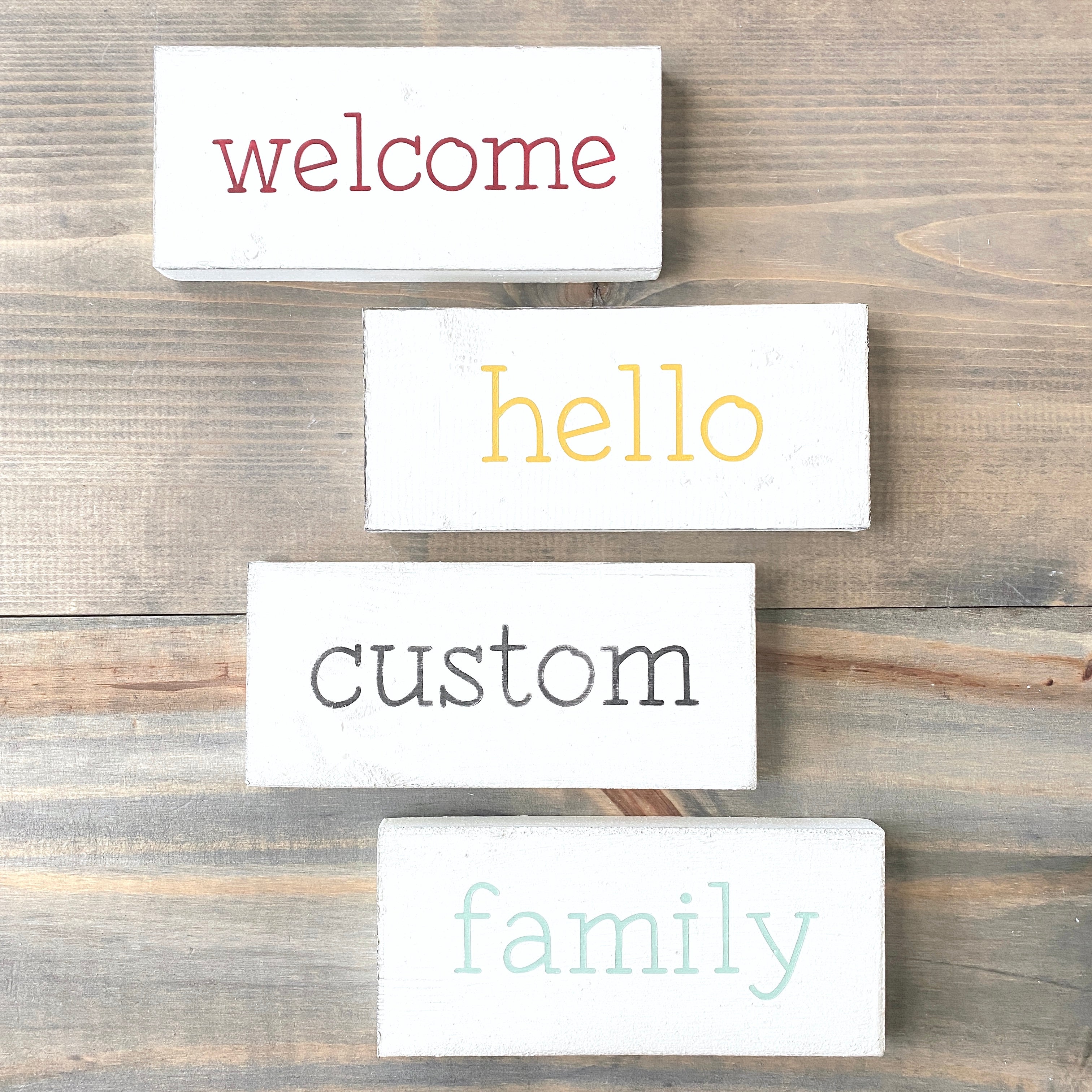 CUSTOM Small Word Sign