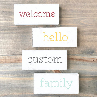 CUSTOM Small Word Sign