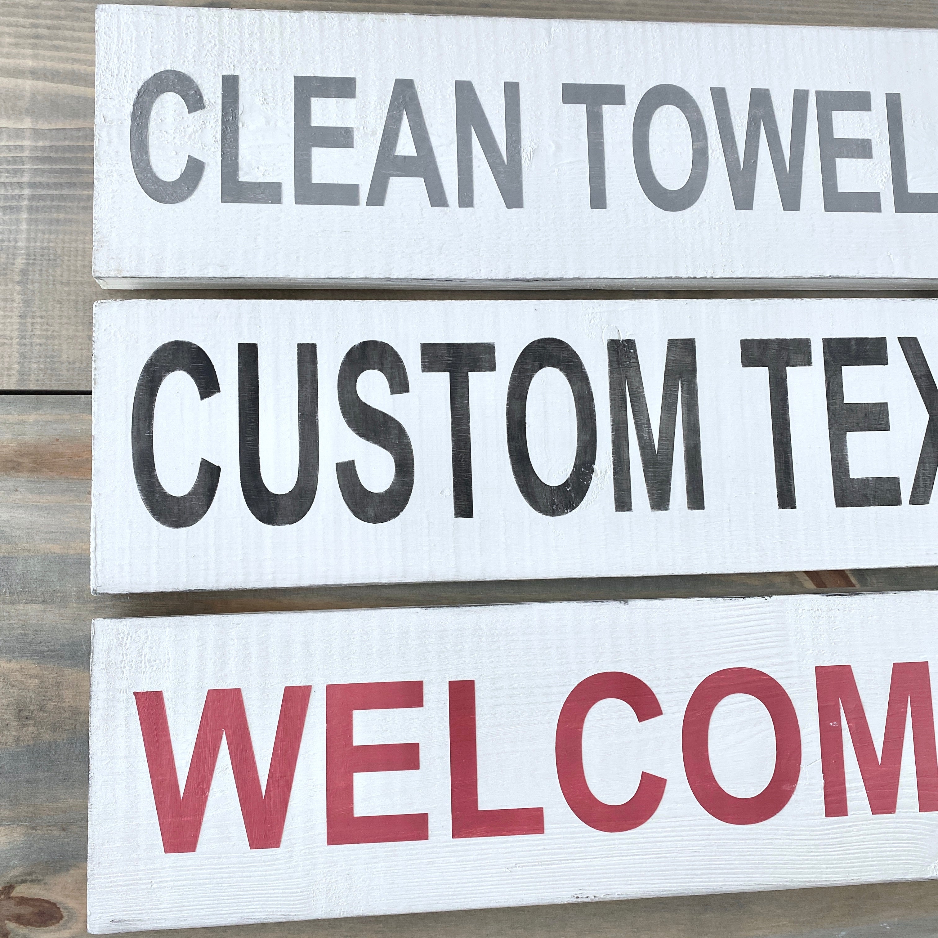 CUSTOM Large Word Sign