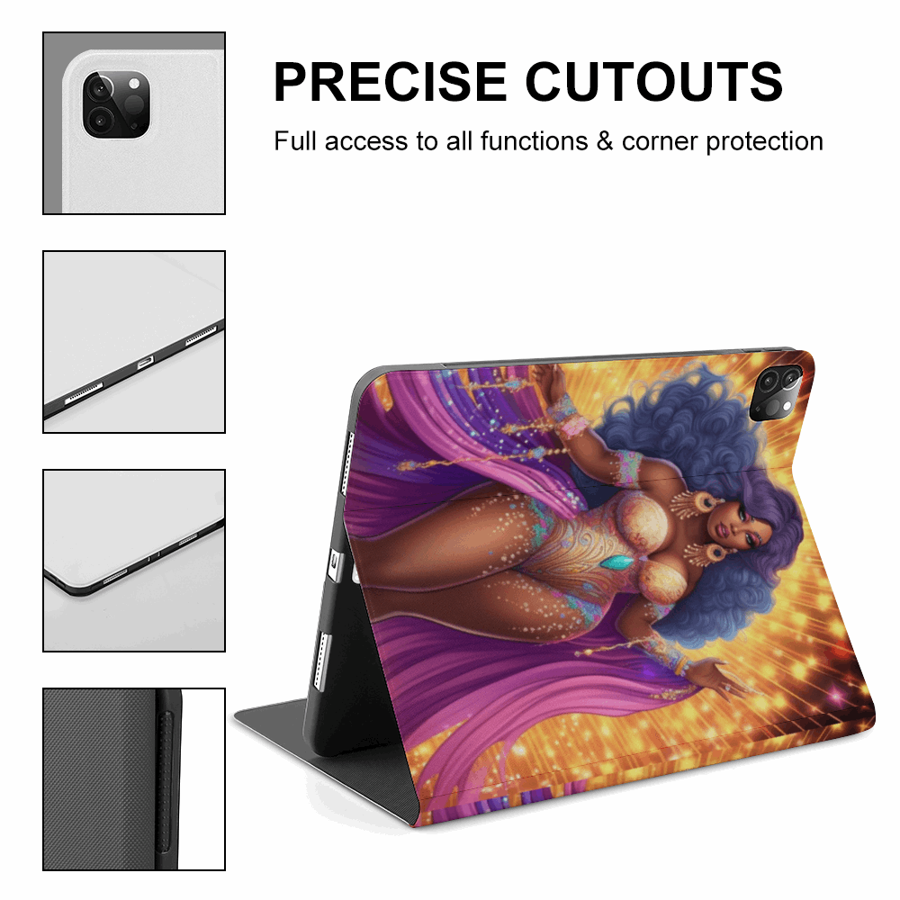 African American Women IPad Case with Apple Pencil Holder for iPad 2020 iPad Pro 2020/2021 and iPad 2020 Air4
