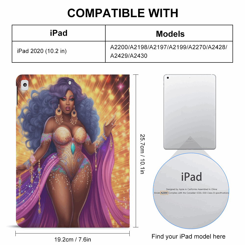 African American Women IPad Case with Apple Pencil Holder for iPad 2020 iPad Pro 2020/2021 and iPad 2020 Air4