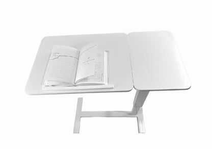 Overbed Bedside Desk Mobile Rolling Laptop Stand Tilting Overbed Table with Wheels Height Adjustable Tray Table for Laptop Bed Sofa Side Table ,Bedside Table(WHITE)