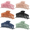 6 Pack Big Claw Clips 4.3 Inch Giant Matte Hair Claw Clips For Women and Girls 6 Color Large Jaw Hair Clips Strong Hold