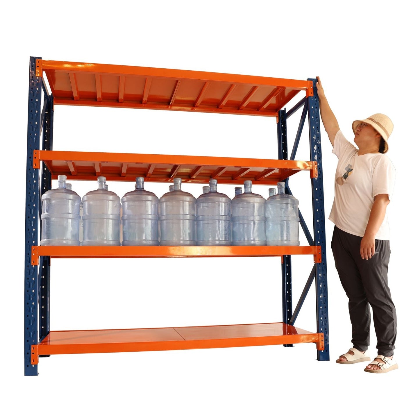 Garage shelves Heavy Duty - 4400 lbs garage storage 4 levels, adjustable metal shelving units and storage, industrial shelves utility shelves for commercial store tools gym