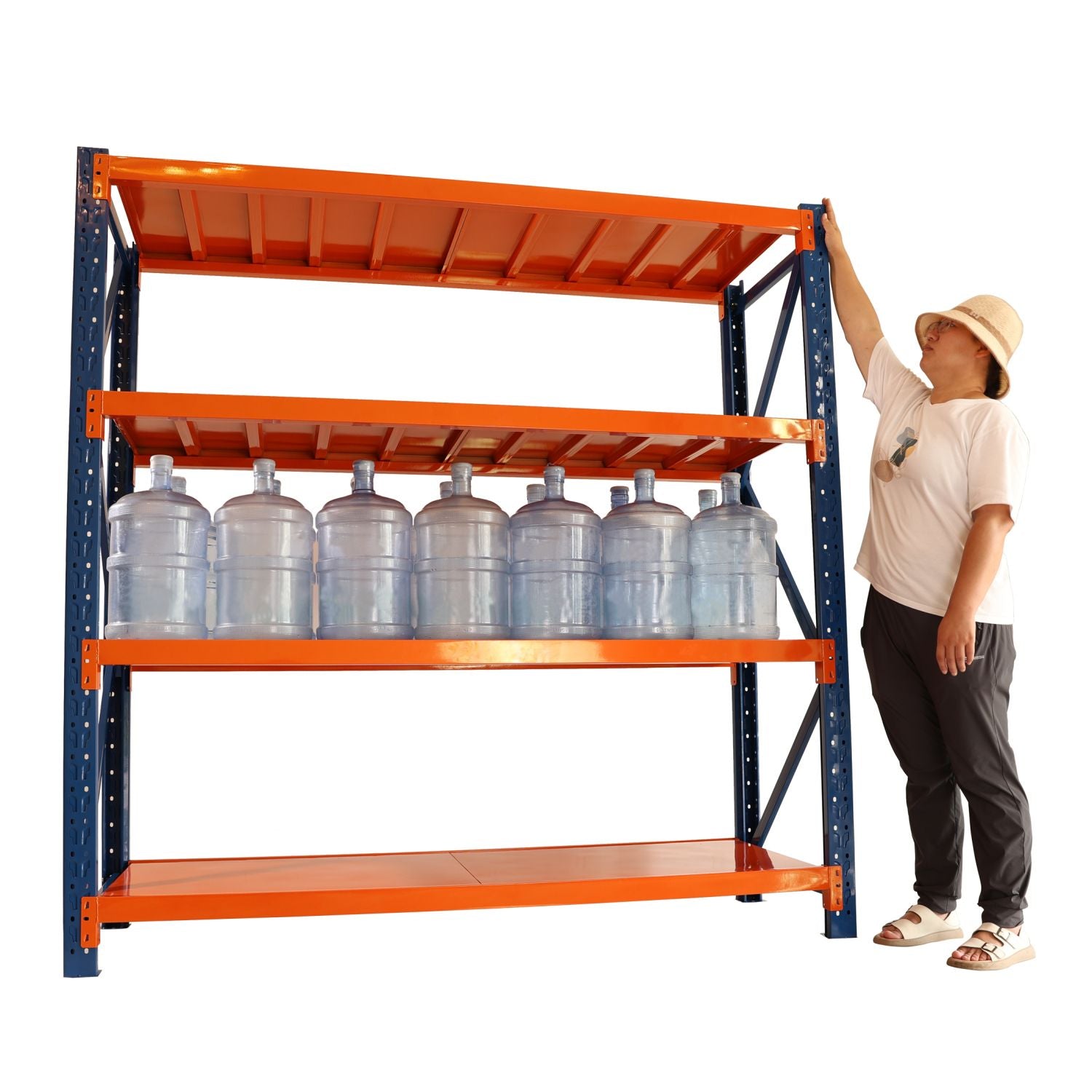 Garage shelves Heavy Duty - 4400 lbs garage storage 4 levels, adjustable metal shelving units and storage, industrial shelves utility shelves for commercial store tools gym