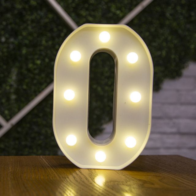 Alphabet Letter LED Lights Luminous Number Lamp Decor Battery Night Light for home Wedding Birthday Christmas party Decoration