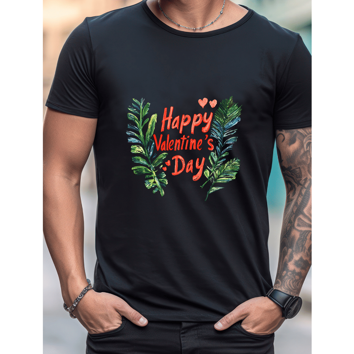 Celebrate in Style with This 100% Cotton Men's Valentine's Day Tee