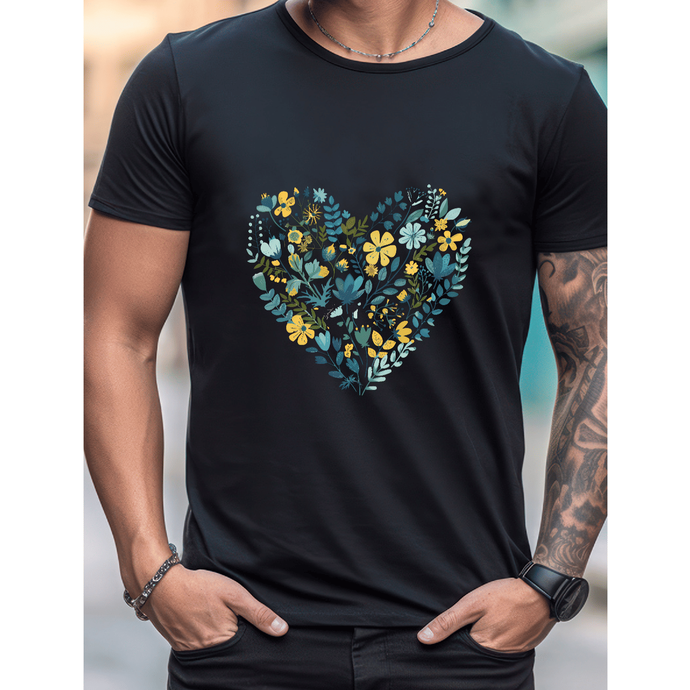 Celebrate in Style with This 100% Cotton Men's Valentine's Day Tee