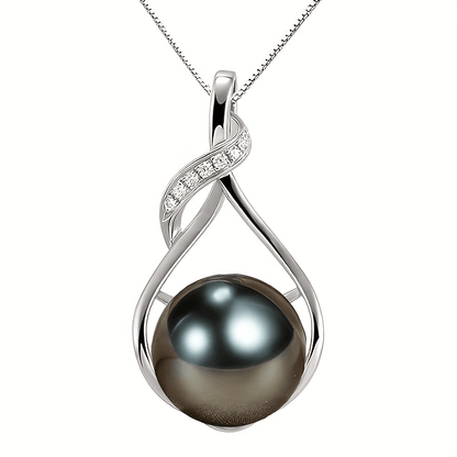 Lxalry Women's Handmade Tahitian-Black Pearl Necklace is the perfect gift for women for birthday, anniversary, Christmas gifts Wife--gift for wife Wedding birthday, anniversary jewelry-mom, girlfriend