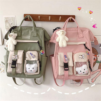 2021 Preppy Purple Backpack Women Waterproof Candy Colors Backpacks Fancy High School Bags for Teenage Girl Cute Travel Rucksack