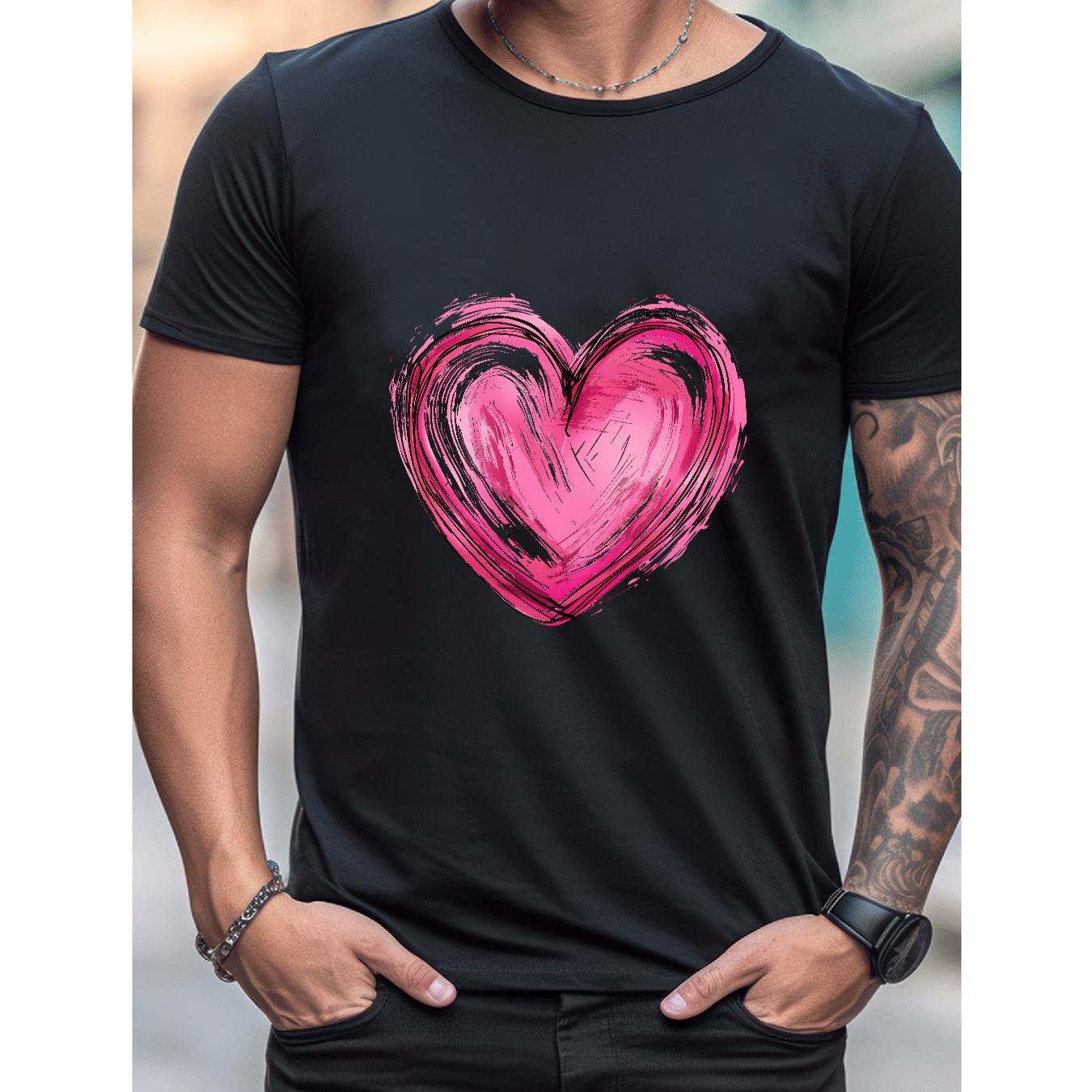 Celebrate in Style with This 100% Cotton Men's Valentine's Day Tee