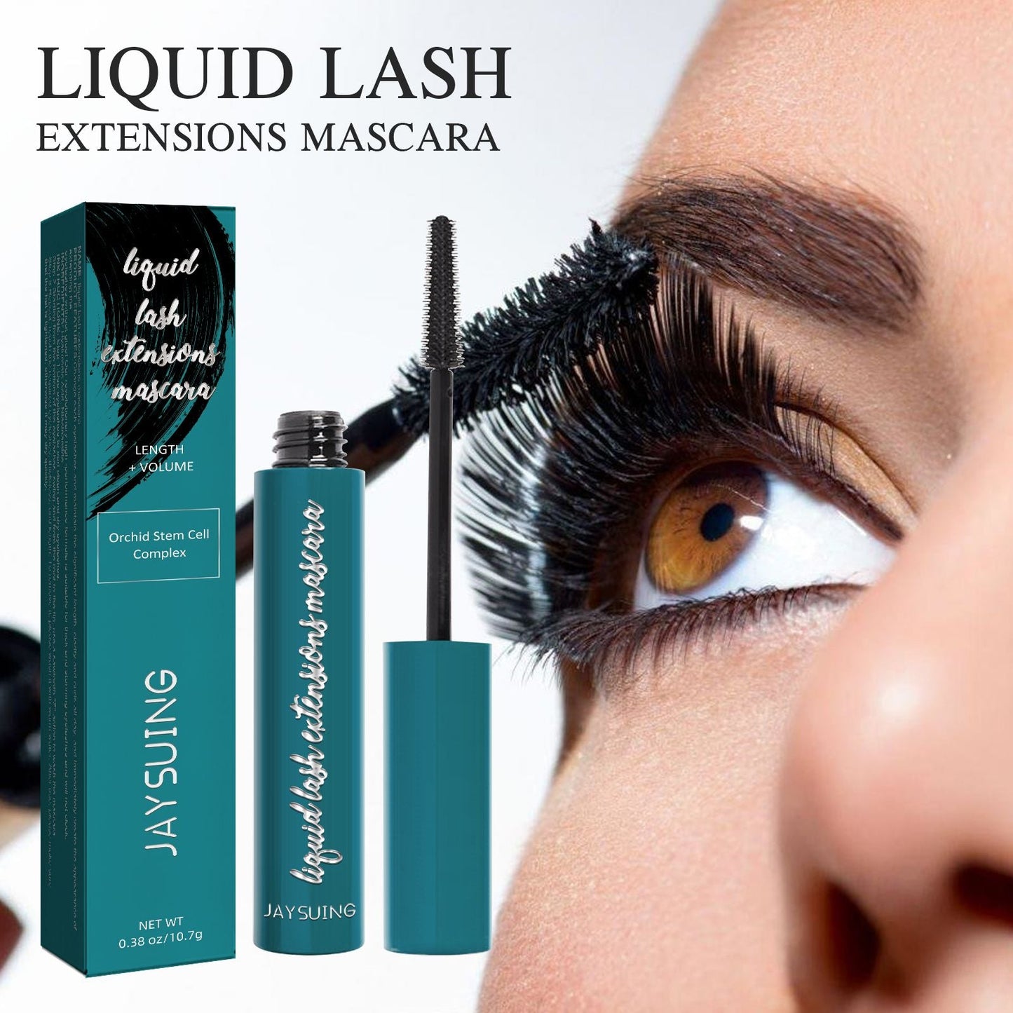 Jaysuing Mascara Cream, Long, Thin, Thick, Curling Eyelashes Will Hold The Makeup Naturally Without Blending Black Mascara