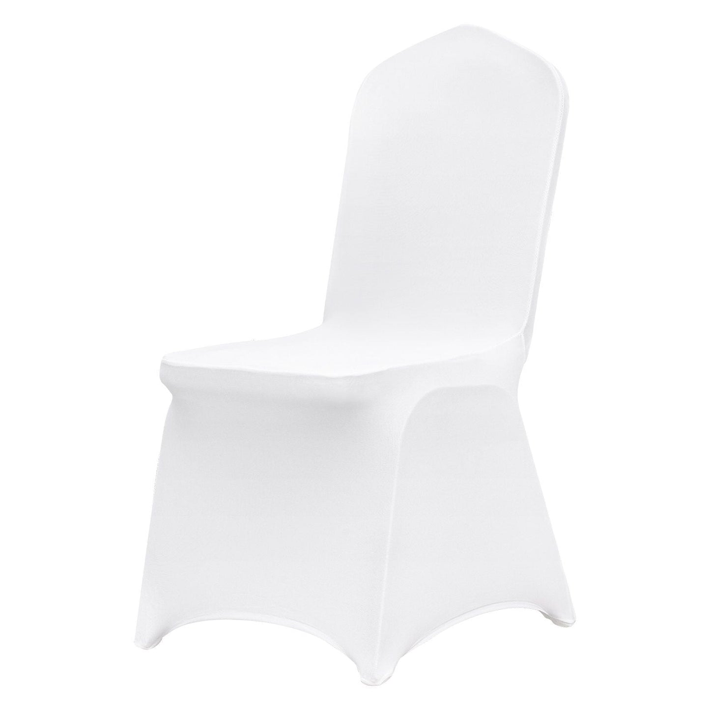 Stretch Spandex Folding Chair Covers, Universal Fitted Chair Cover, Removable Washable Protective Slipcovers, for Wedding, Holiday, Banquet, Party, Celebration, Dining (50PCS White)